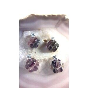 Fluorite Paw Carving Pendant -Random 1ea